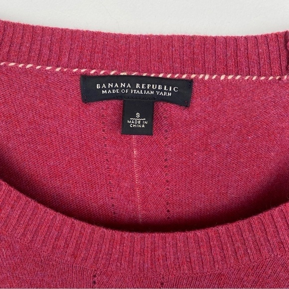 Banana Republic Cashmere Wool blend Italian Yarn sweater Womens size S - Picture 4 of 11